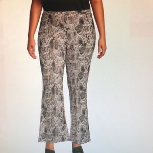 Love Sadie Pants Wide Leg Black Tan NWT 3X .